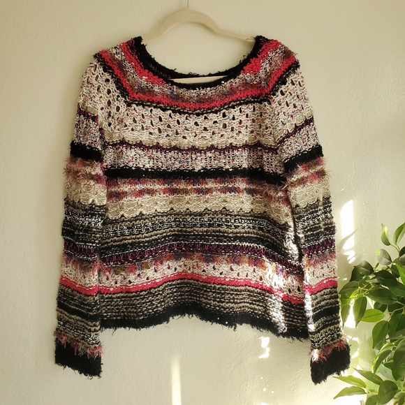 Anthropologie Sweaters - Anthro Sleeping On Snow Woven Multi Color Sweater